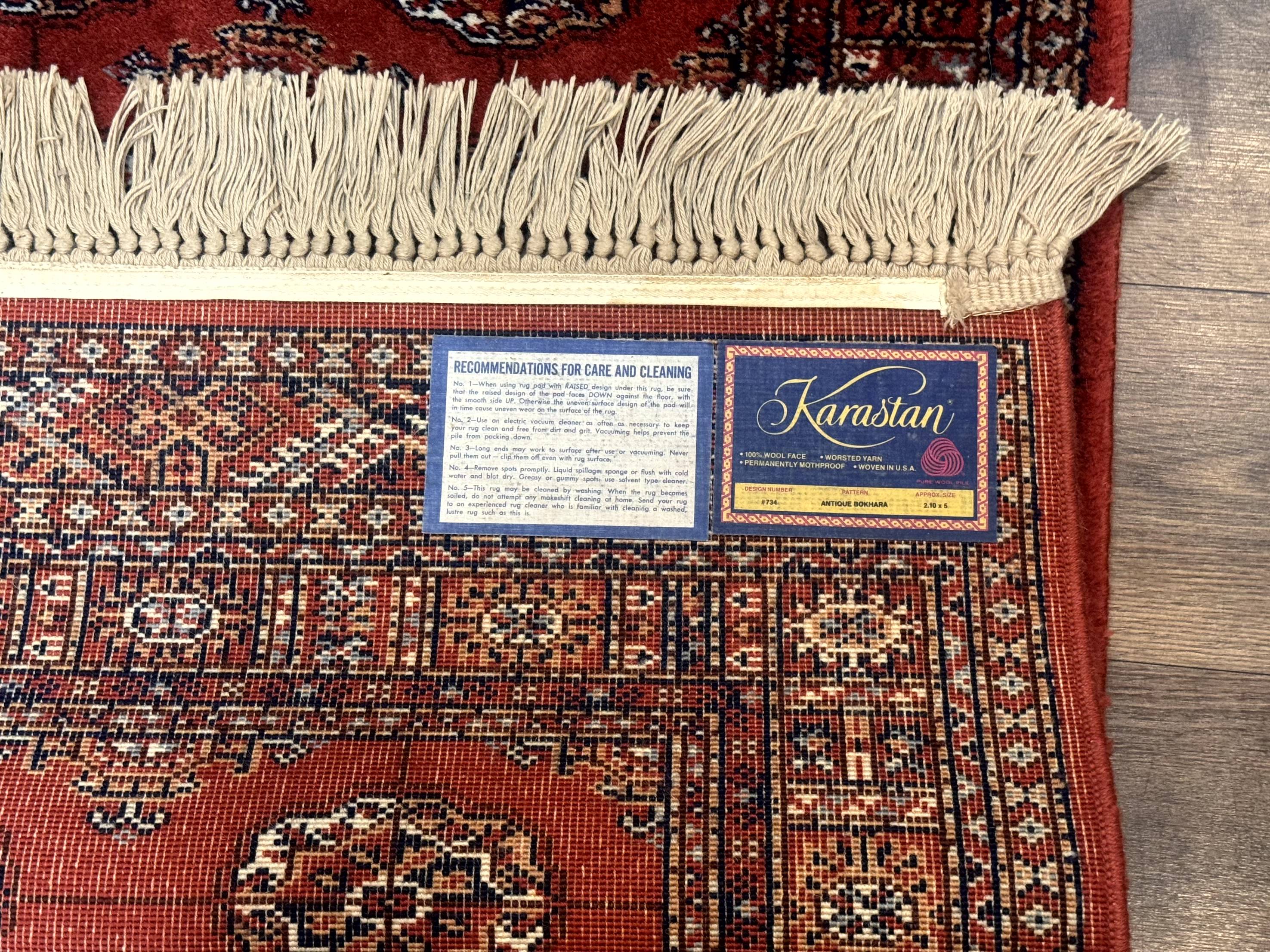 Karastan Rug 3x5, Antique Bokhara #734, Rare, Wool Pile Discontinued Karastan, Original 700 Series