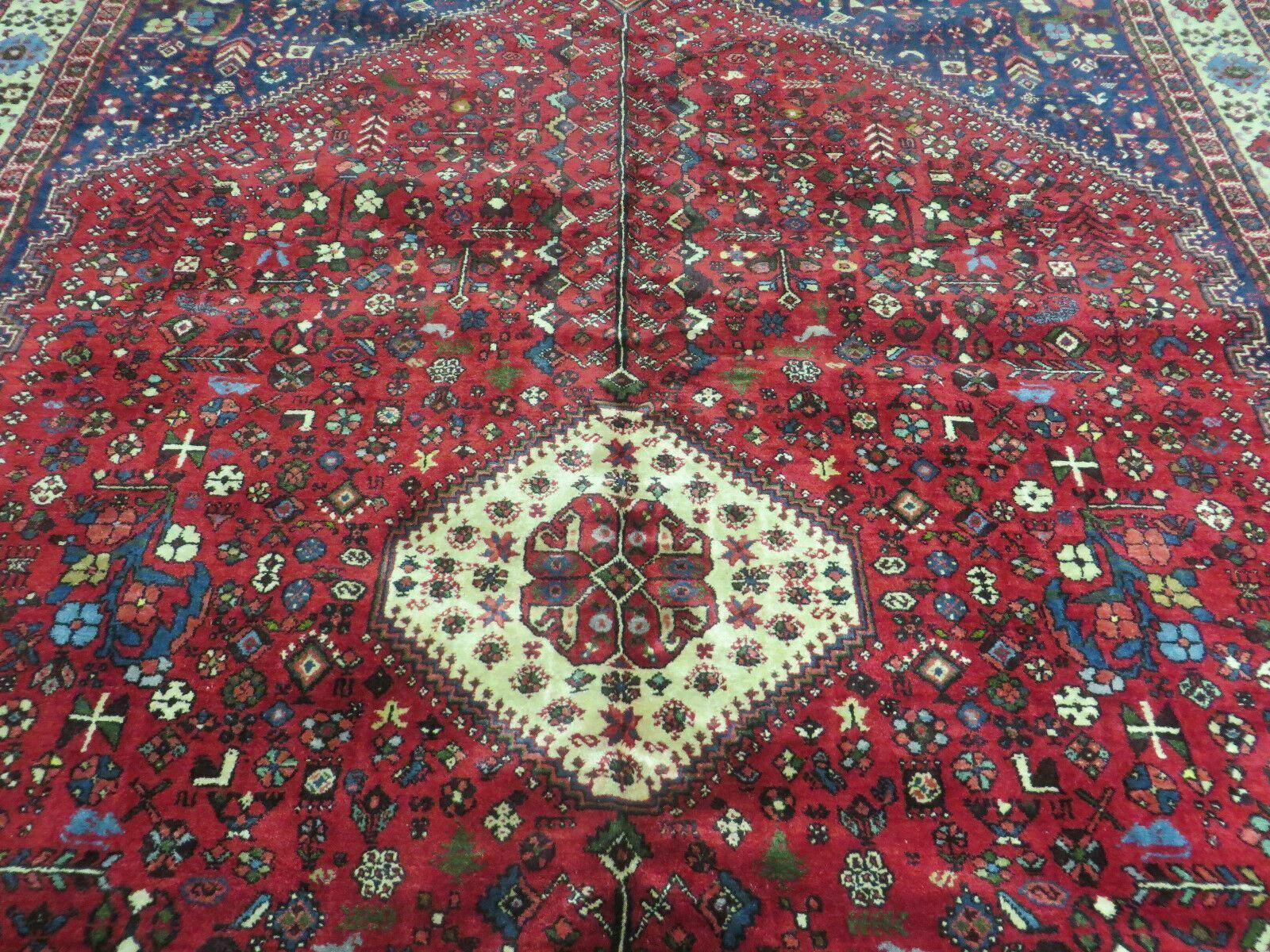 Persian Tribal Rug 7x10, Shiraz Carpet, Abadeh Rug
