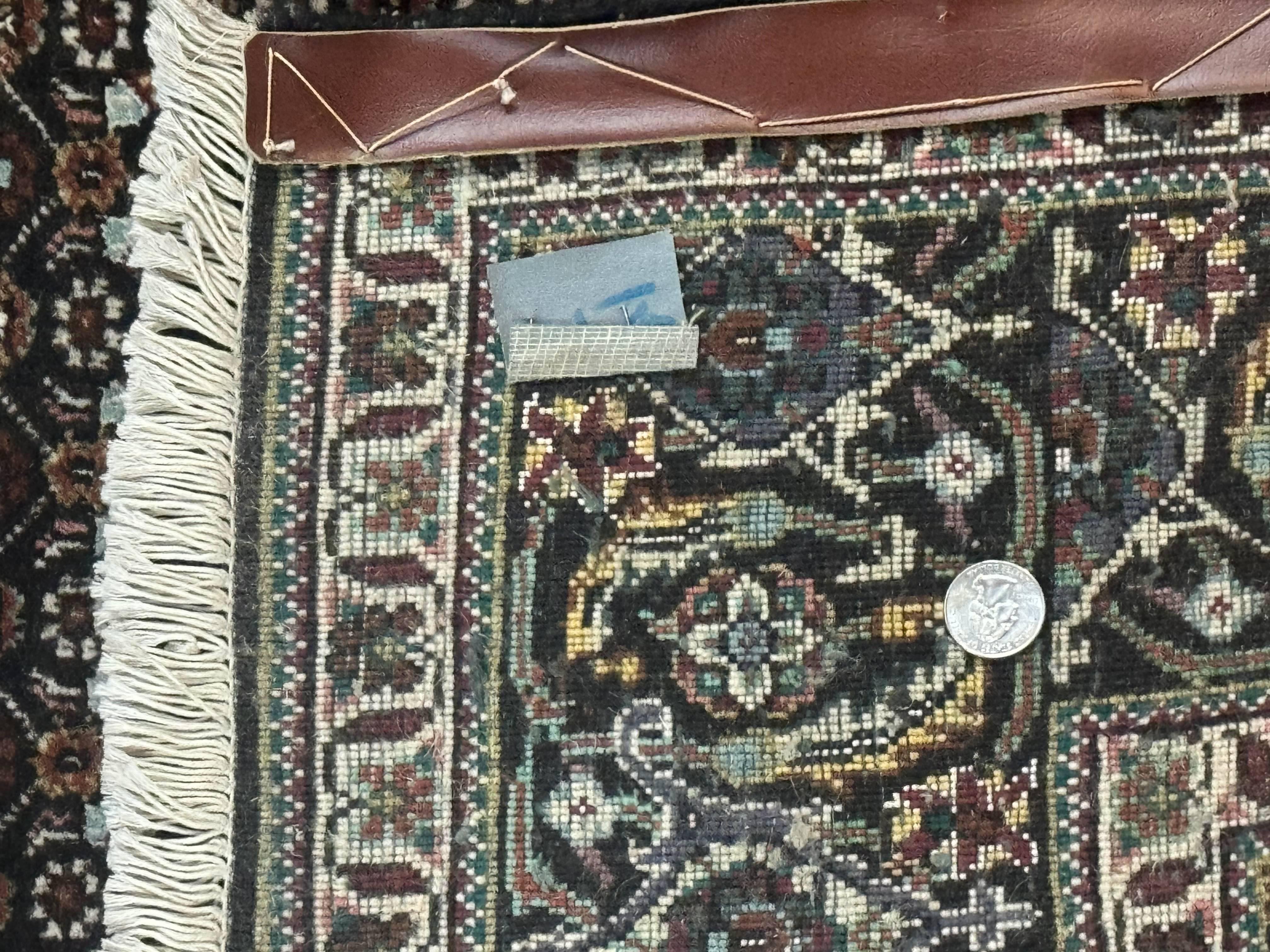 Persian Tabriz Rug 5x7, Black, Allover Pattern