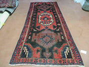 4' X 8' Antique Handmade India Geometric Oriental Tribal Wool Rug Red # 603