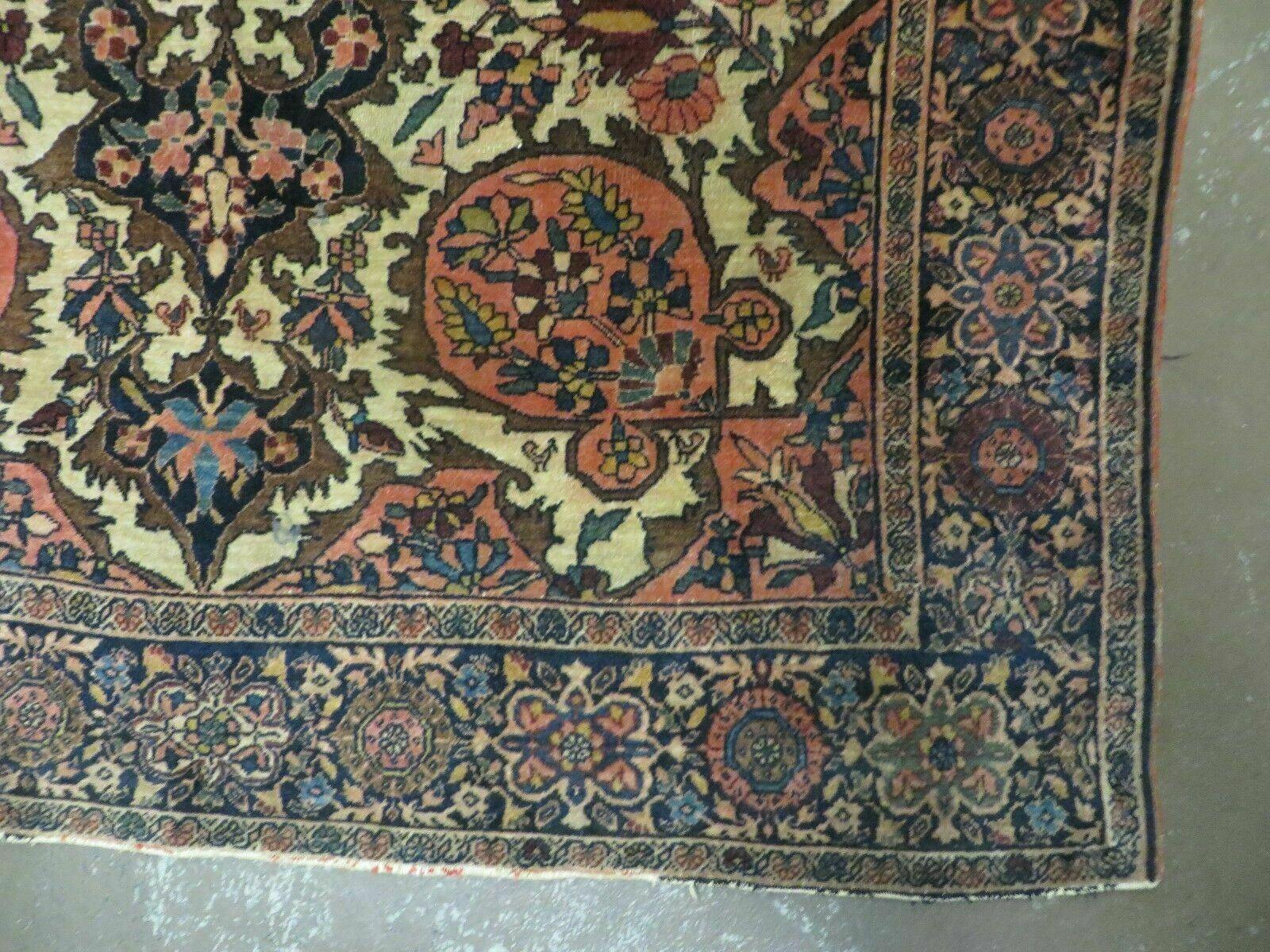 4' X 6' Antique Ultra Fine Handmade India Floral Oriental Wool Rug Carpet Nice