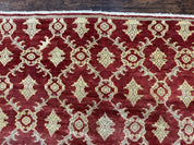 Modern Turkish Oushak Rug 5x8, Brick Red