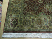 6' X 9' Handmade India Floral Oriental Wool Rug Carpet Tea Wash Red Hand Knotted