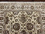 Indo Mahal Rug 6x9, Indian Carpet 6 x 9 ft, Light Green and Ivory, Floral Allover, Wool Oriental Carpet, Traditional Rug, Handmade