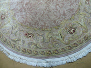 6' X 6' Round Handmade Fine Chinese Floral Oriental Silk Wool Rug Carpet Nice