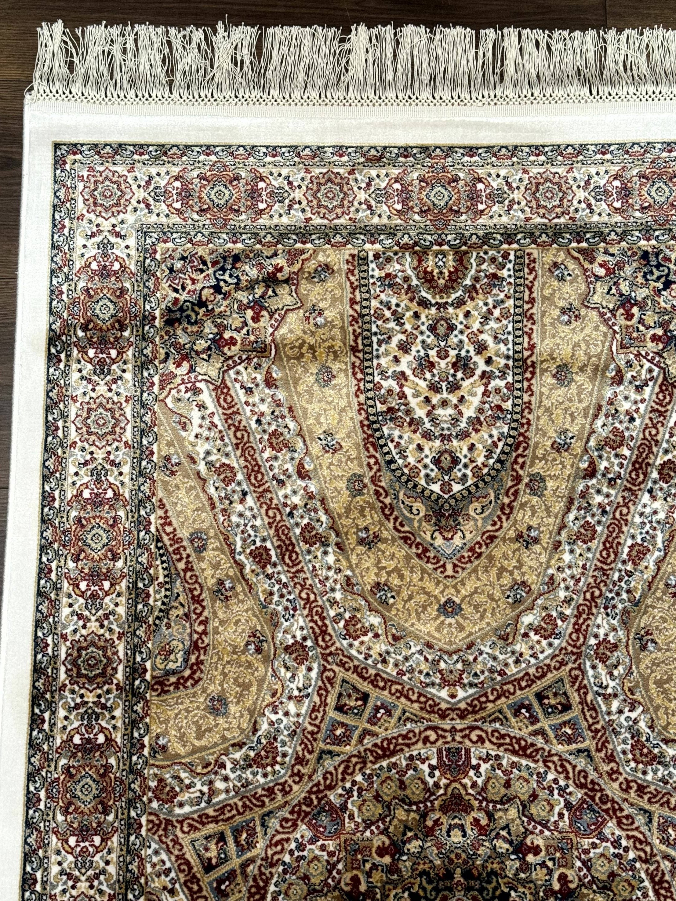 Turkish Silk Runner Rug 2.6 x 12, Hereke Mamluk Runner, Bamboo Silk, New