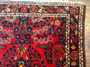Persian Rug 3x5, Red Tribal Rug, Semi Antique, Wool Rug 3 x 5, Persian Hamadan Rug