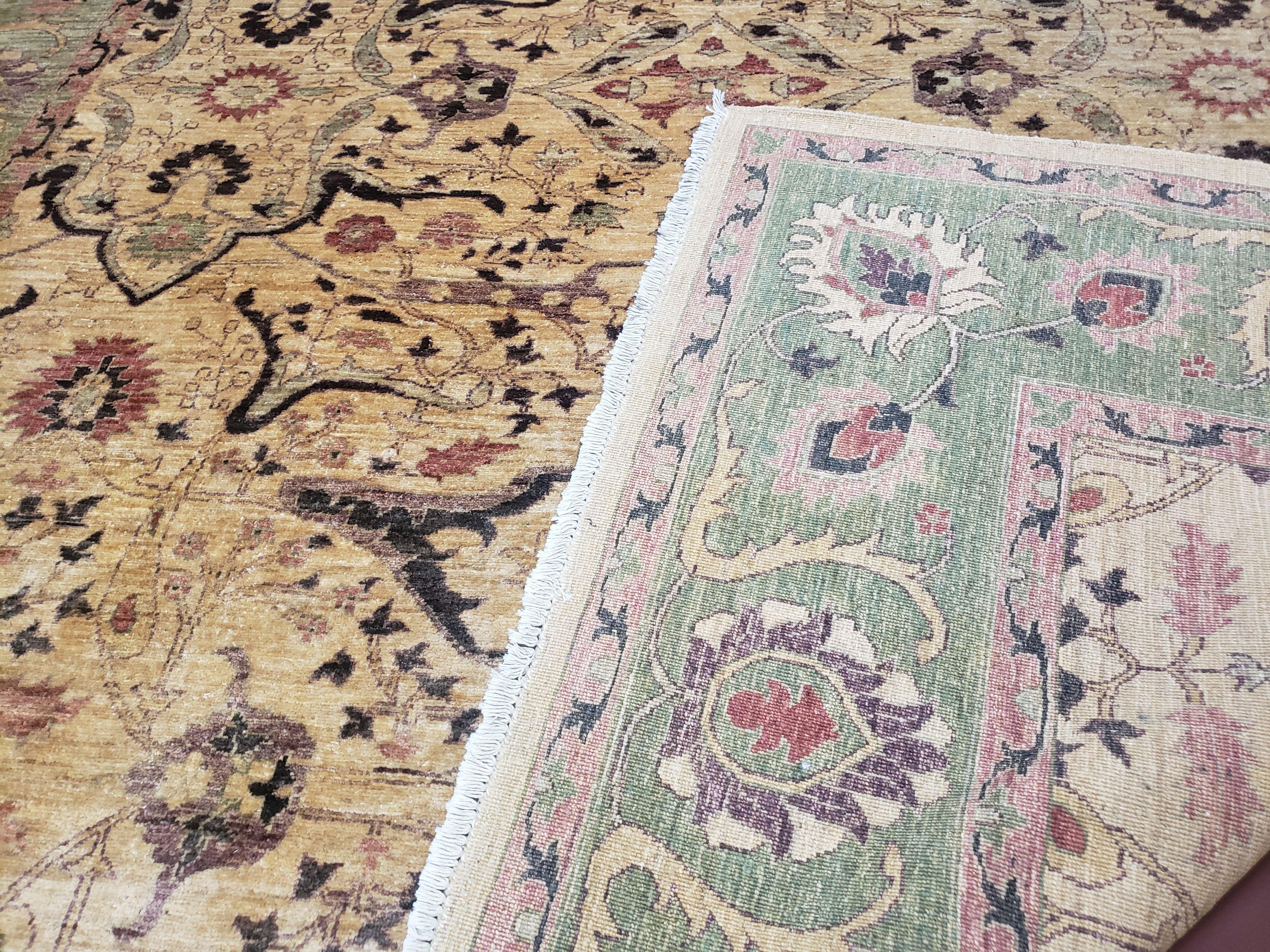 Pakistani Peshawar Rug 8x10, Farmhouse Rug, Oushak Carpet, Wool