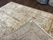 Pakistani Oushak Rug 6 x 9.6, Handmade Wool Peshawar Carpet, Farmhouse Rug