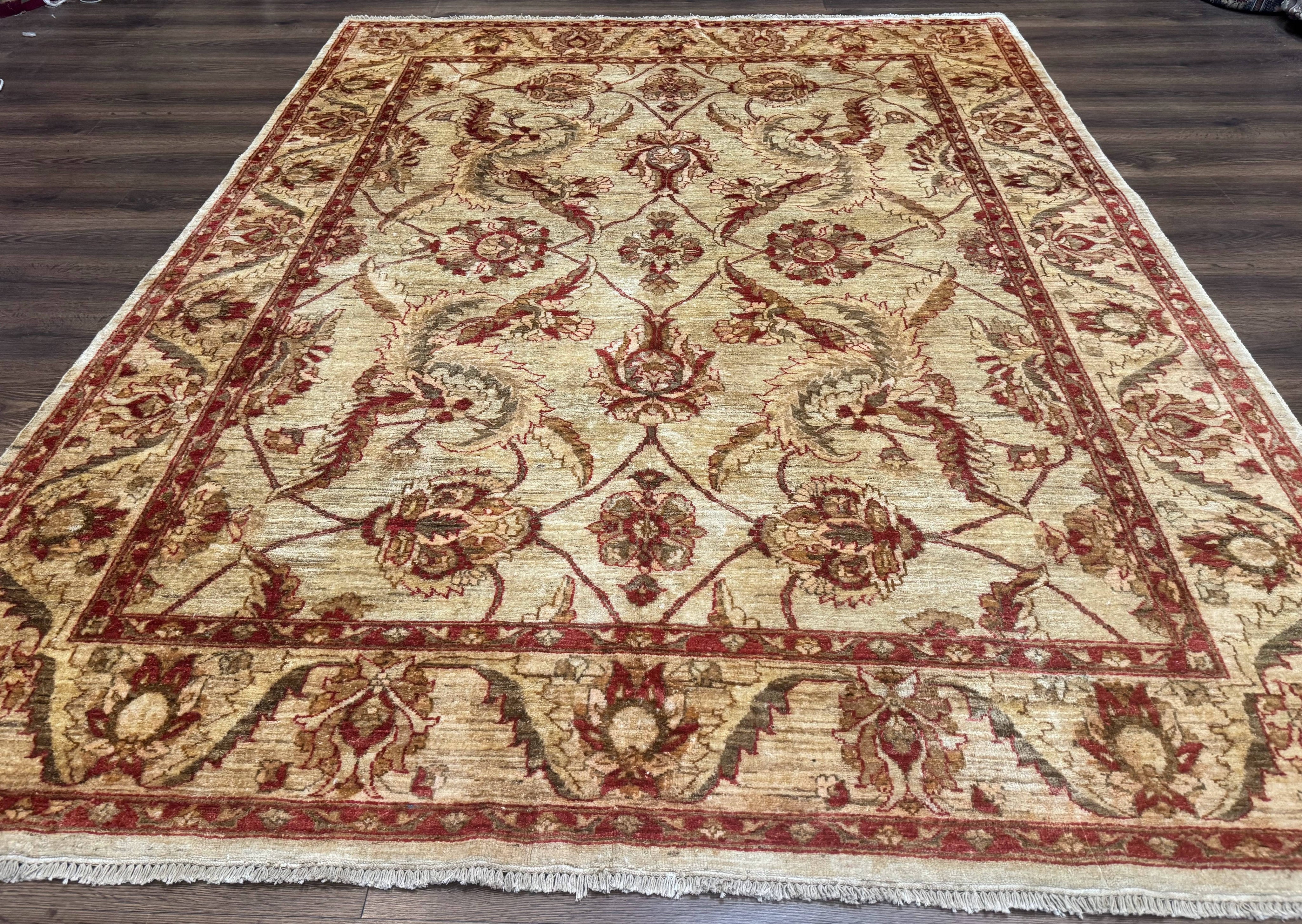 Indian Mahal Rug 7x9, Traditional Wool Carpet