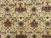 12' X 18' One-of-a-Kind Indian Agra Hand-Knotted Wool Rug Handmade Organic Dyes