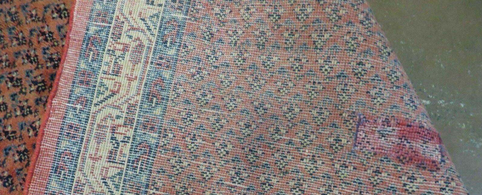 Antique Persian Seraband Runner 3.7 x 11 - Red, Wool, Mir Pattern