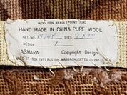 7' 7" x 9' 8" Needlepoint Rug Floral Beige Flat Weave Carpet 8x10 Handmade New Area Rug