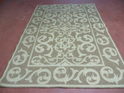 5' X 7' Machine Made Natural Fiber Jute Kilim Two Sided Rug Carpet Flat Weave Contemporary Design