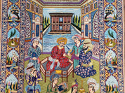 Persian Isfahan Pictorial Rug 3x5 – Kork Wool on Silk
