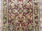 Indo Persian Mahal Rug 4x6, Floral Allover Pattern, Maroon