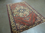 4' X 7' Antique 1920 Handmade Turkish Medallion Wool Rug Veg Dye Nice