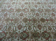 8' 5" X 12' Handmade India Agra Floral Oriental Wool Rug Tea Washed Carpet Nice