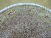 6' X 6' Round Handmade Fine Chinese Floral Oriental Silk Wool Rug Carpet Nice
