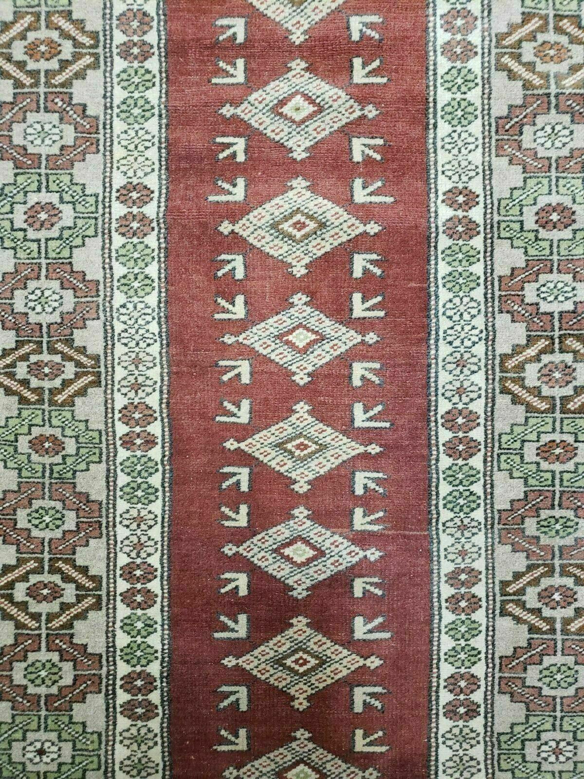 4' X 8' Antique Handmade Turkish Melas Oushak Wool Rug