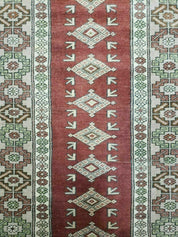 4' X 8' Antique Handmade Turkish Melas Oushak Wool Rug