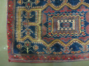 3' X 4.5' Antique Handmade Turkish Tribal Wool Rug Double Saddle Bag Nice