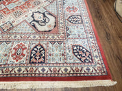 8 x11 Top Quality Veg Dye Turkish Carpet Decorative Handmade Geometric Area Rug