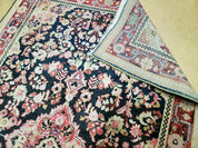 4' X 6' Antique Handmade India Floral Oriental Wool Rug Carpet Organic Blue