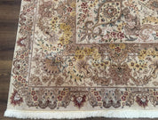 Sino Persian Rug 8x12, Wool & Silk, Traditional Elegant Carpet, Fine 200 KPSI