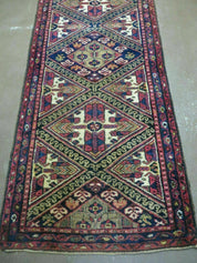 2' 6" X 9' Antique Handmade Turkish Anatolian Wool Runner Rug Nice