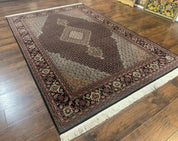 Sino Persian Rug 6x9, Herati Very Fine 400 KPSI, Black