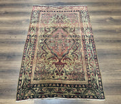Antique Persian Lavar Rug 3x5, Persian Kerman Rug, Traditional Persian Carpet