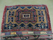 3' X 4.5' Antique Handmade Turkish Tribal Wool Rug Double Saddle Bag Nice