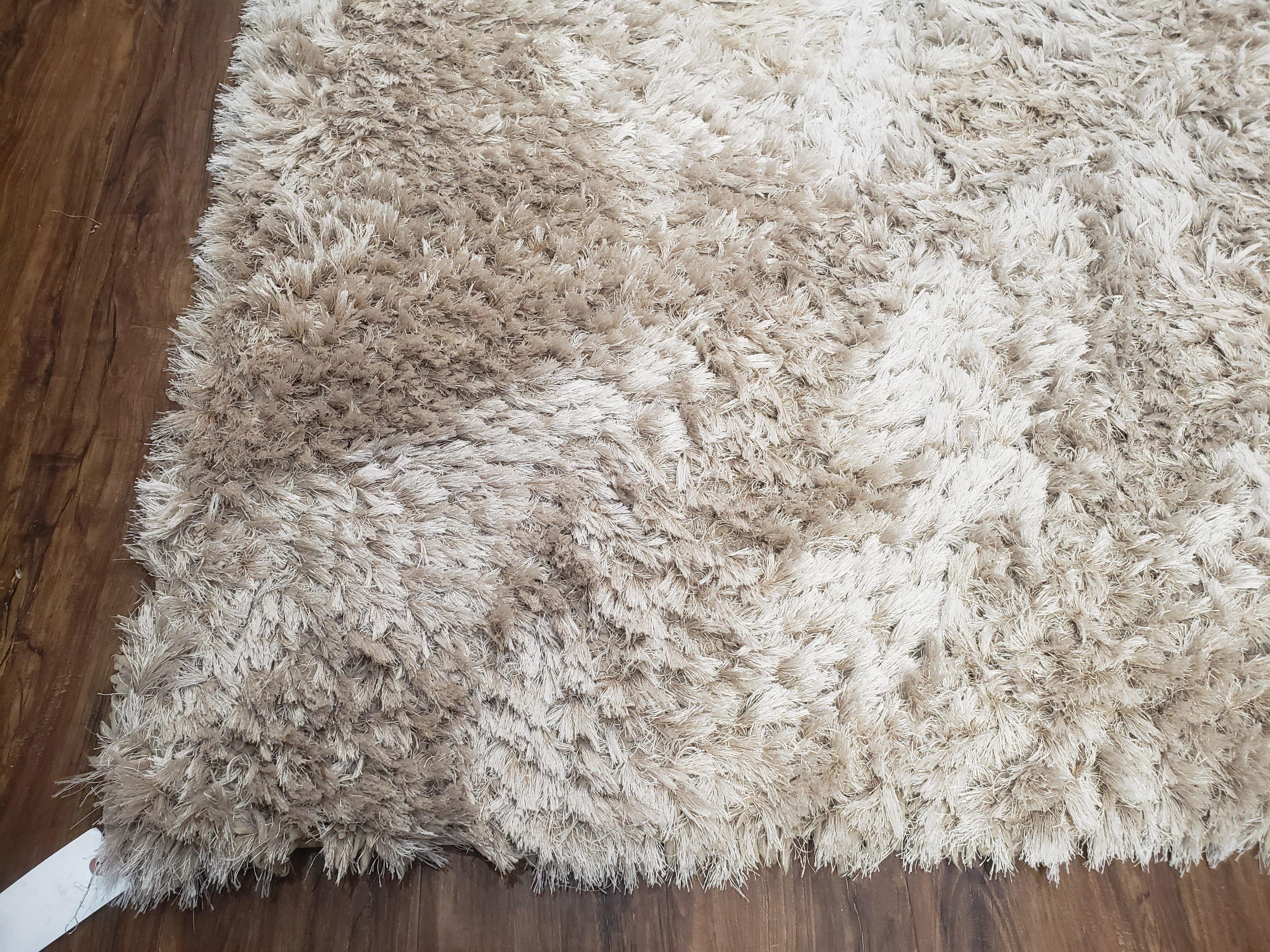 Ivory Shag Rug 6x7, Flokati Carpet, Shaggy Soft Plush Pile Area Rug, Modern Contemporary
