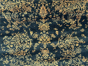 Area Rug 8x10 High Quality Handmade Oriental Carpet, Modern Contemporary Rug, Rug for Living Room, Wool Rug, Blue and Gold, Pakistani Rug