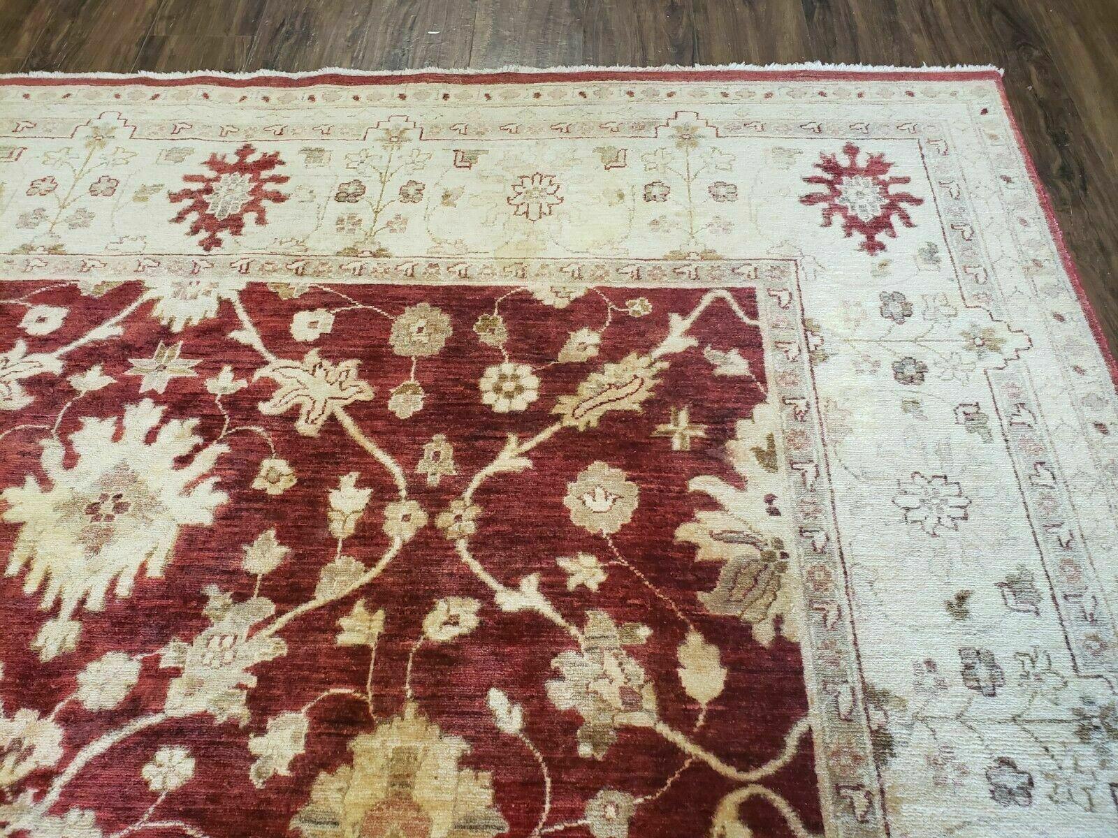 8' X 10' Handmade Peshawar Floral Oriental Wool Rug Hand Knotted Carpet Nice