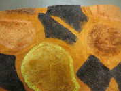 4' X 6' Modern Handmade Hooked Rug Wool Abstract Nice