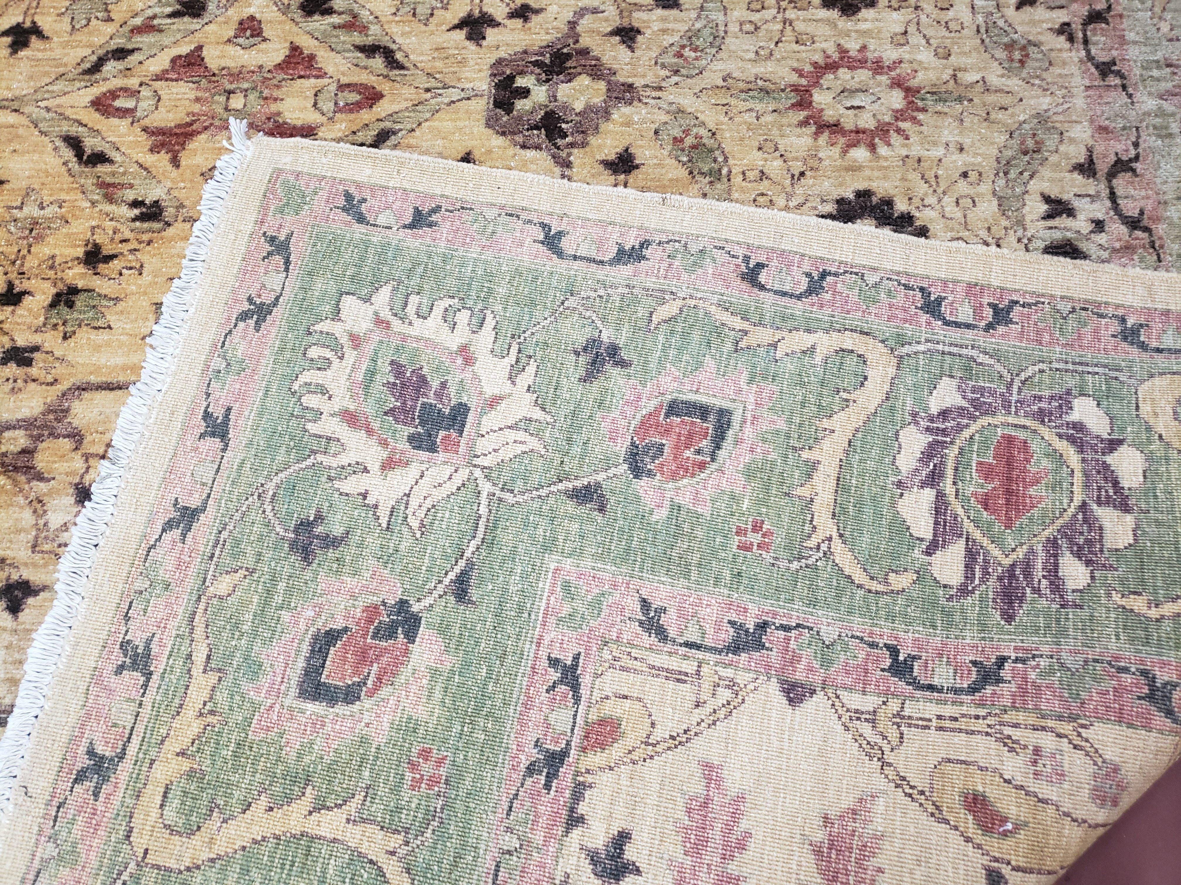 Pakistani Peshawar Rug 8x10, Farmhouse Rug, Oushak Carpet, Wool