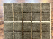 Tibetan Rug 4x6, Green Wool Handmade Area Rug 4 x 6, Panel Design, Modern Contemporary