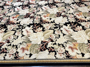 Palace Size Needlepoint Rug 13x17, Extra Large Wool Floral Handmade Carpet, European Design, Botanical