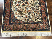 Small Pak Persian Rug 3x5, Peacock Birds Floral