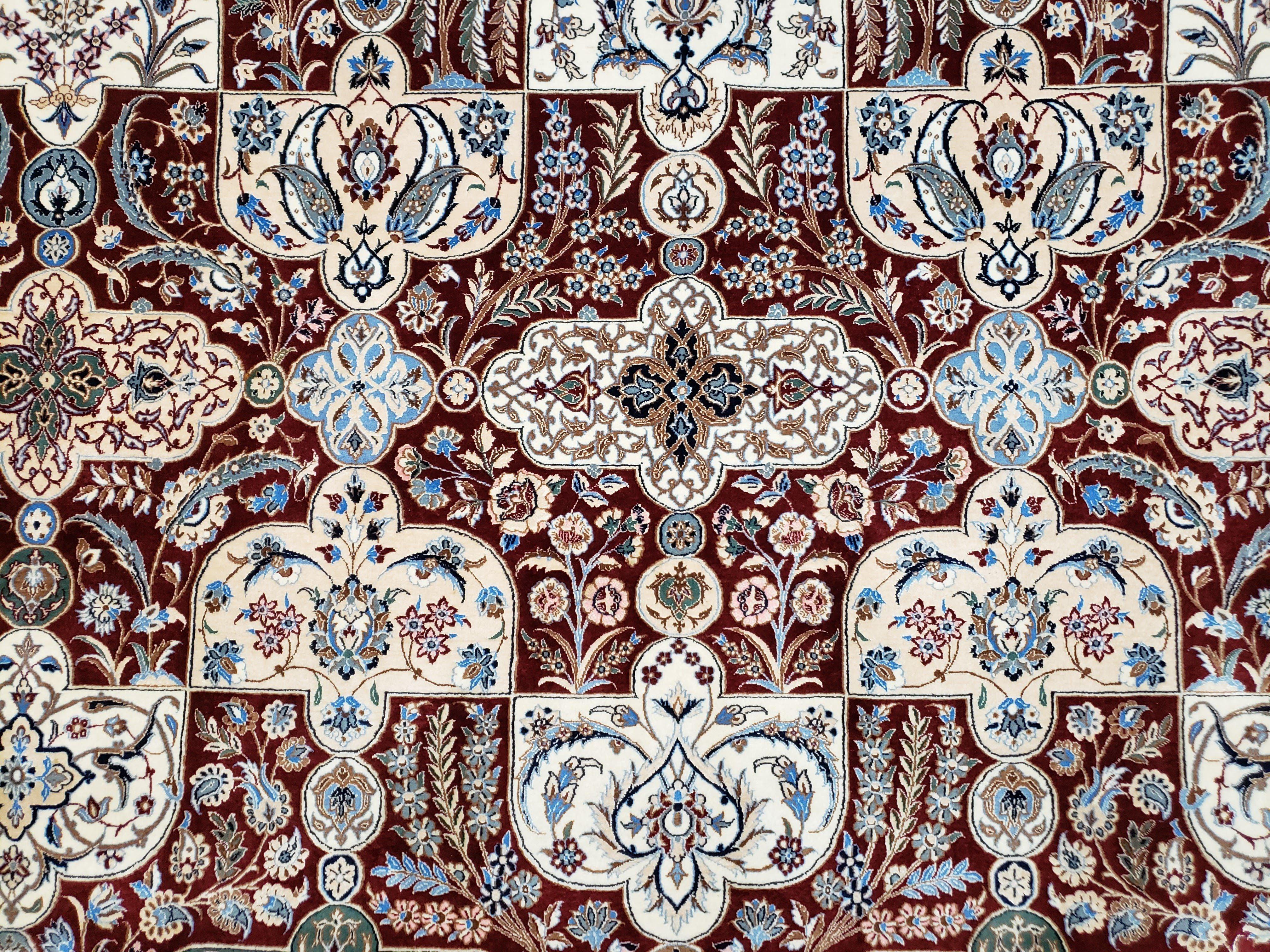 Persian Nain Rug 11x15 – Wool on Silk, Hand-Knotted, Signed Masterpiece