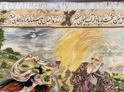 Persian Tabriz Pictorial Rug 5x3, Hafez Poetry In Border, Very Fine Hand Knotted Carpet, Wall Hanging Wool Oriental Carpet 3x5, Highly Detailed