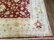 8' X 10' Handmade Peshawar Floral Oriental Wool Rug Hand Knotted Carpet Nice