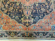 4.5' X 6.5' Handmade Antique Fine Indian Wool Rug Carpet Red