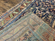 Caucasian Kalegy Rug 6x11, Wide Runner, Wool Hand Knotted Carpet, Navy Blue Tribal Rug, 1920s Antique Rug, 6 x 11 Oriental Carpet