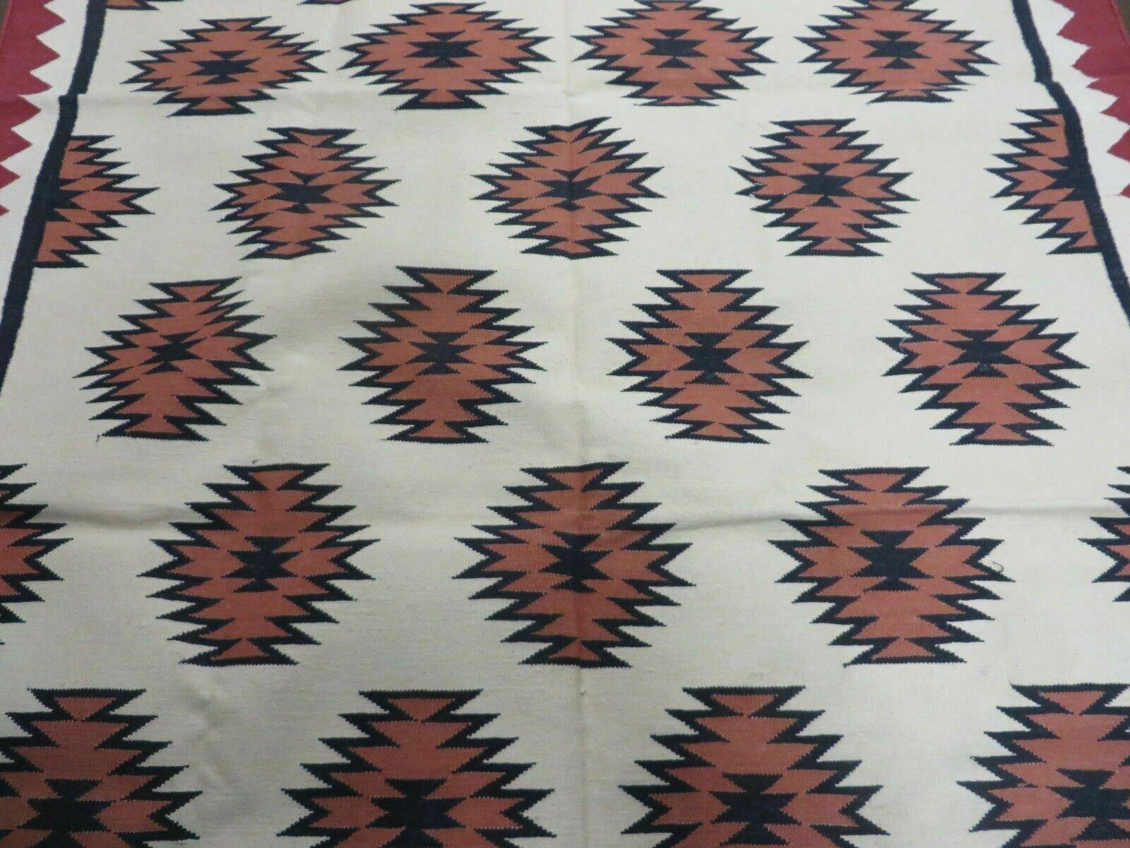 5' X 8' Hand Woven Wool Rug Contemporary Kilim Dhurrie Modern Oriental Area Rug