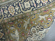 3' X 5' Fine Handmade Chinese Silk Rug Deer Birds Hand Knotted One Of A Kind