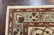 Indo Mahal Rug 4 x 5.6, Indian Handmade Wool Area Rug