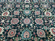 8' X 10' Handmade Indian Oriental Wool Rug Carpet Organic Dye Forest Green Nice